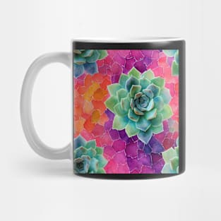 Watercolor succulent pattern Mug